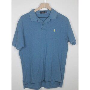 Polo Ralph Lauren Shirt Men's Size XL Dusty Blue 100% Cotton Yellow Pony $110